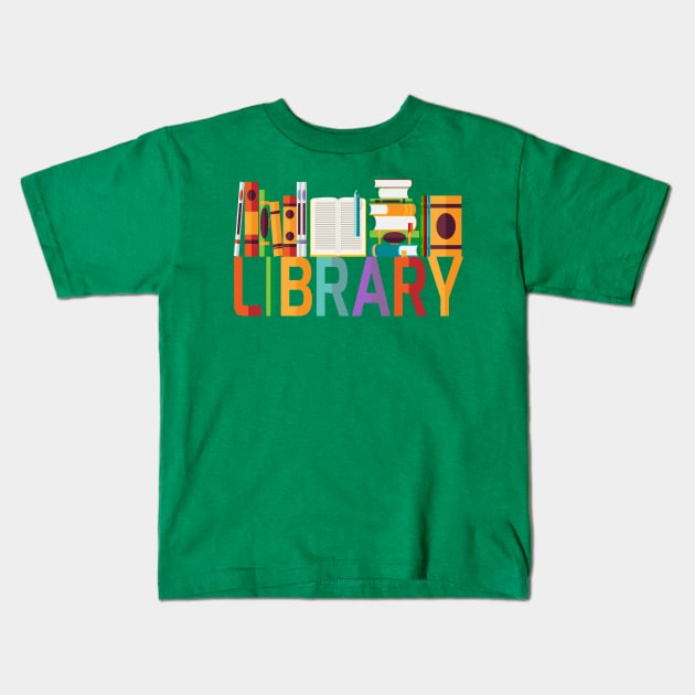 Library Kids T-Shirt by Mako Design 